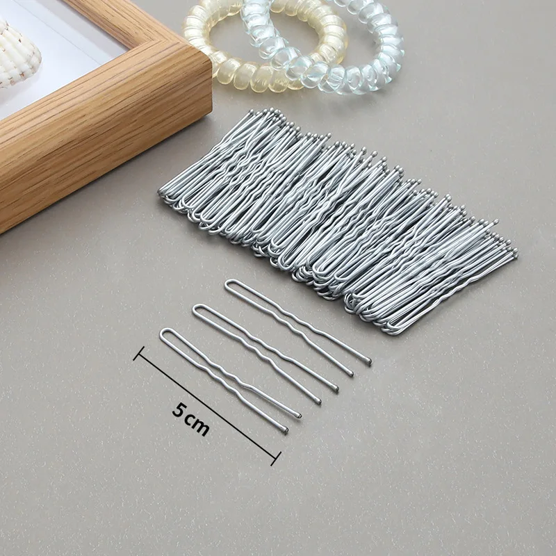Pasador de metal negro para flequillo lateral – Minimalista infantil - imagen 4