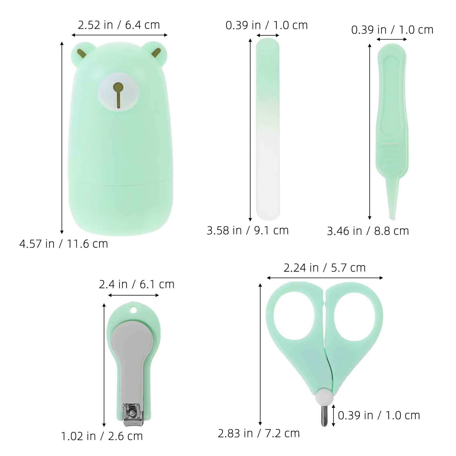 1 Juego de cortaúñas para bebés, cuidado de uñas para recién nacidos, Kit de aseo de diseño redondeado para bebés, cuidado de uñas para niños pequeños - imagen 4