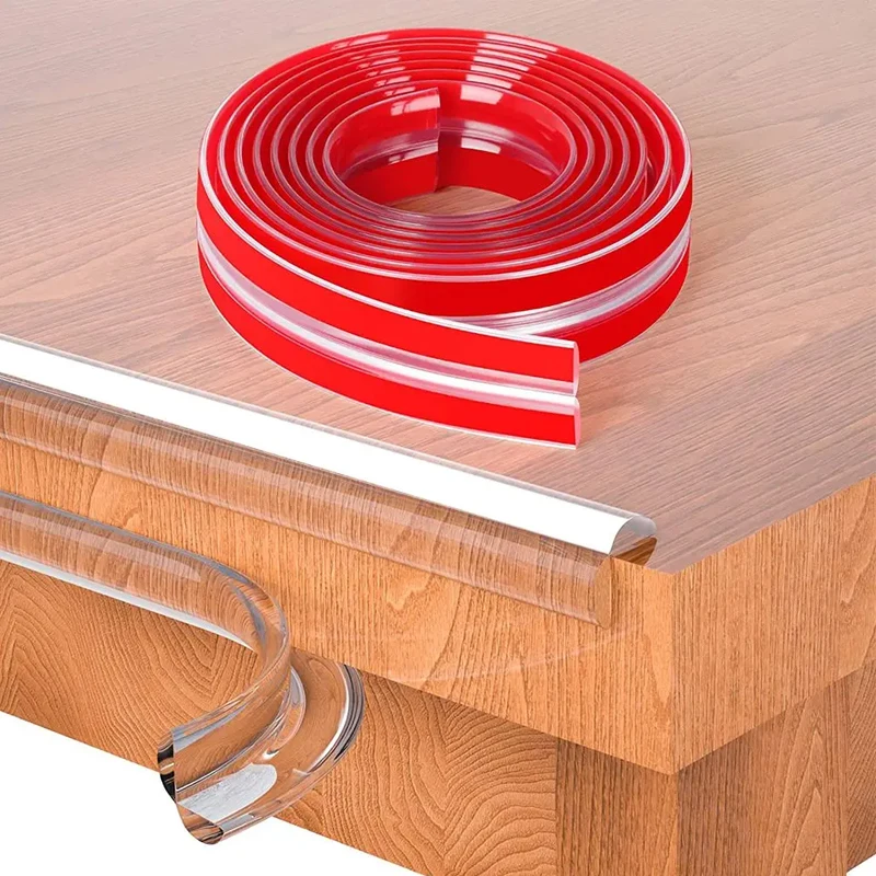 Protector de borde de mesa de 1/2/3M, tira de protección transparente para bebés, autoadhesivo, a prueba de colisiones, parachoques suave, seguridad para bebés - imagen 2