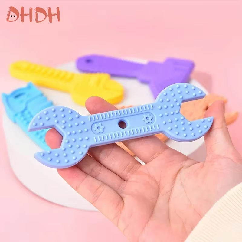 Mordedor de silicona sin BPA – Llave martillo para bebé 0-12 meses - imagen 5