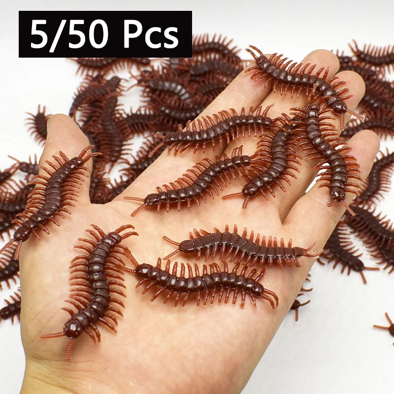 Juguetes de broma goma y plástico: cucarachas ciempiés simulados - imagen 2
