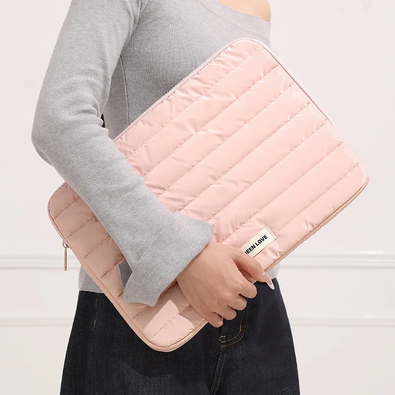 Funda hinchada para ordenador portátil de 13/14 pulgadas, funda para portátil para MacBook Air iPad Pro, bolsa para tableta, funda blanda para portátil - imagen 3