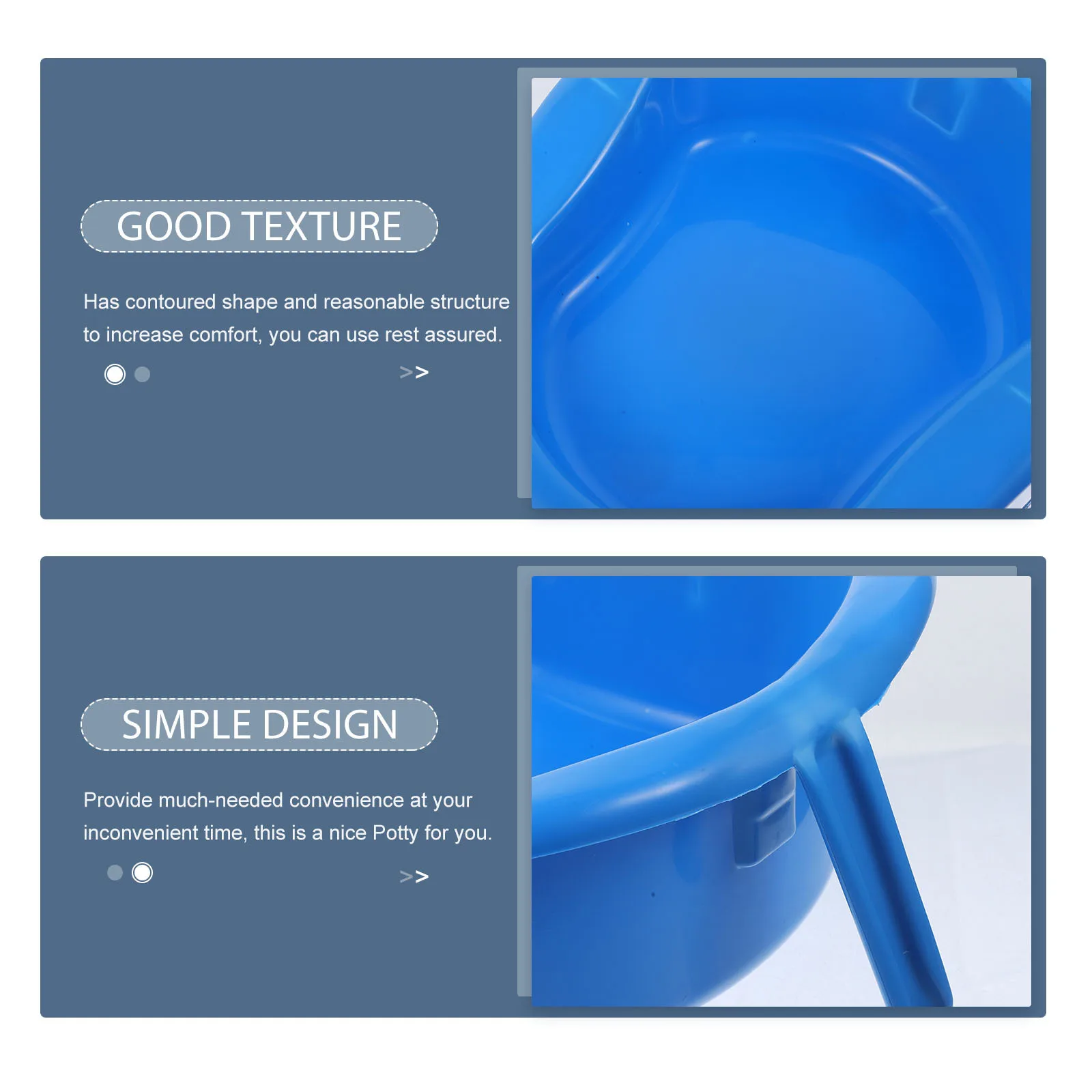 Colcha con tapa, bandeja de cama portátil de plástico para adultos, diseño ondulado para ancianos, uso doméstico en Hospital, orinal resistente, Parálisis Puerpera - imagen 2