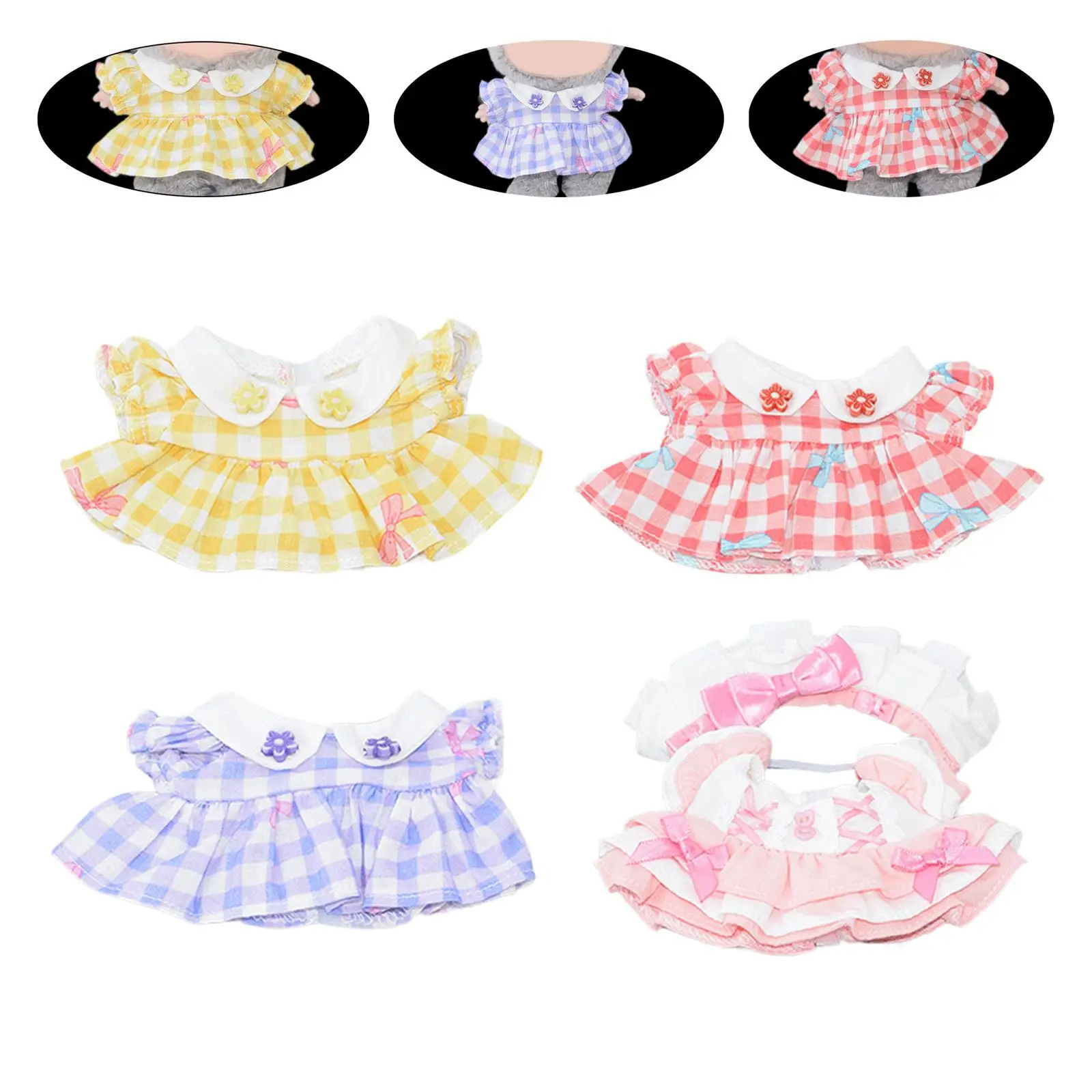 17cm Doll Dress Costume Accessory Handmade Clothing Stylish DIY Doll Toy Doll Dress up Girl Doll Clothes for Gift Birthday Party