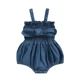 Romper-Blue Bowknot