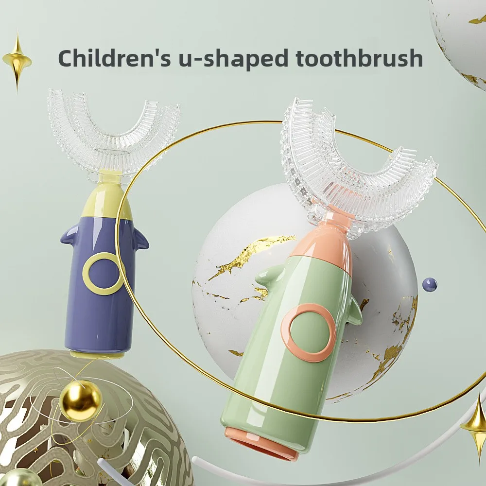 Cepillo de dientes manual en forma de U para niños: cerdas suaves de silicona de calidad alimentaria para niños pequeños y bebés, adecuado para niños de 2 a 6 años - imagen 2
