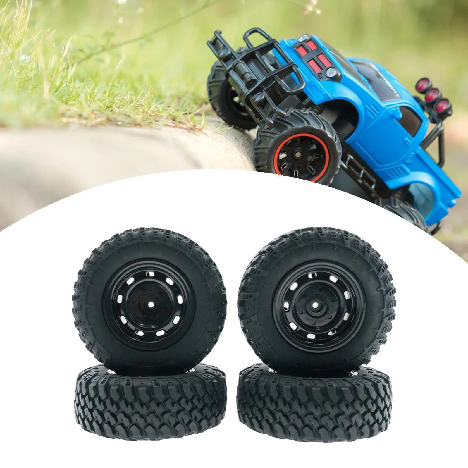 4Pcs RC Car Tires Rubber Tires Spare Part Accessories Sturdy Replacement Upgrade for MN90 MN91 MN98 MN99S 1/12 Scale RC Car
