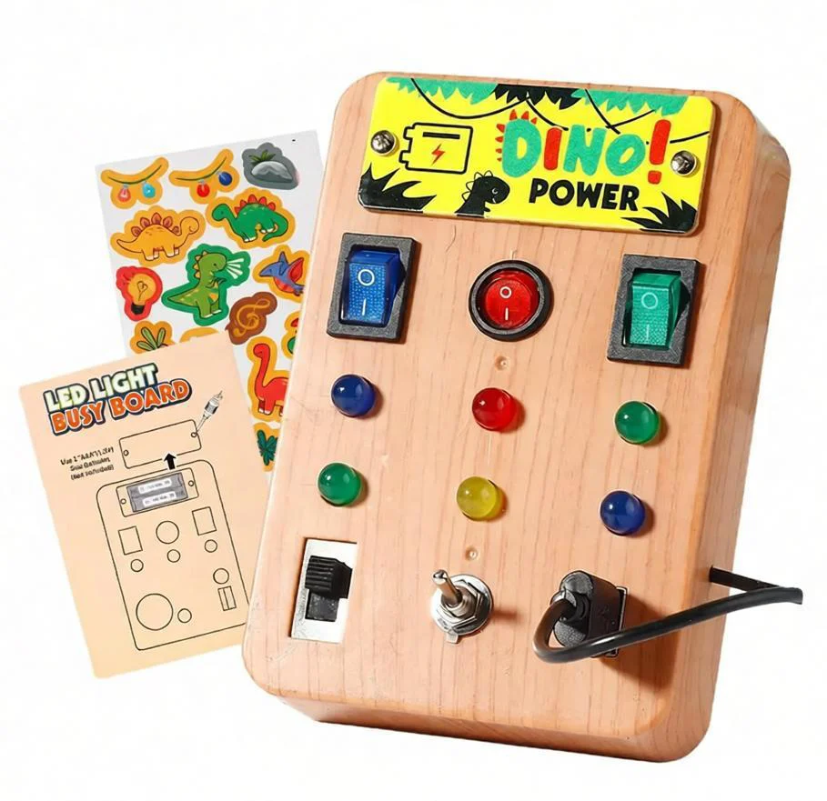 Tablero Montessori con luces – Juguete educativo sensorial - imagen 3