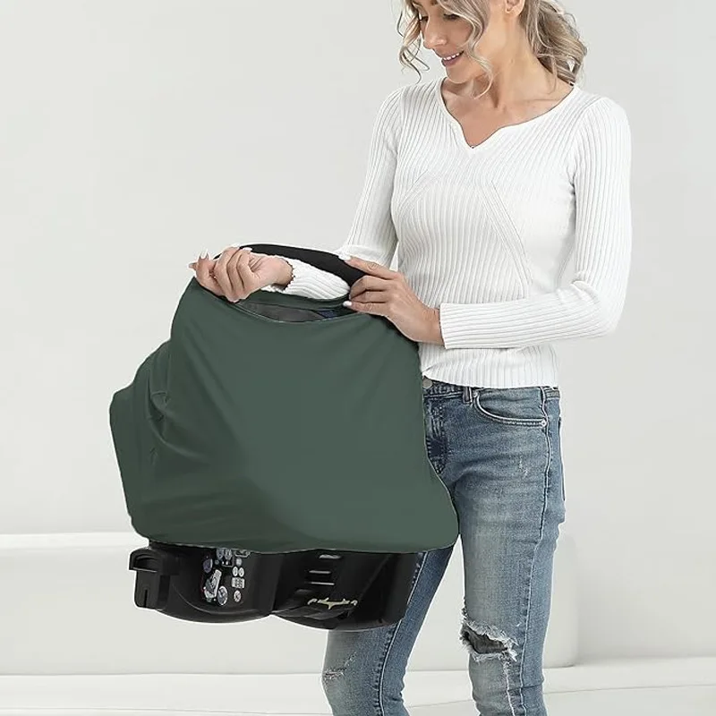 Funda de asiento de seguridad para bebé, mantas para cochecito, toalla de lactancia multifuncional, manta suave para asiento de coche, accesorios para bebés recién nacidos - imagen 4
