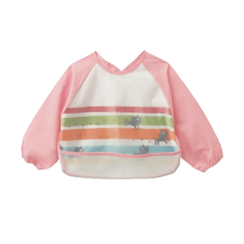 Baberos impermeables para bebé, delantal de manga larga EVA para niños, Baberos bata de alimentación de manga larga, peto para comer, material de tela para chico y bebé - imagen 2