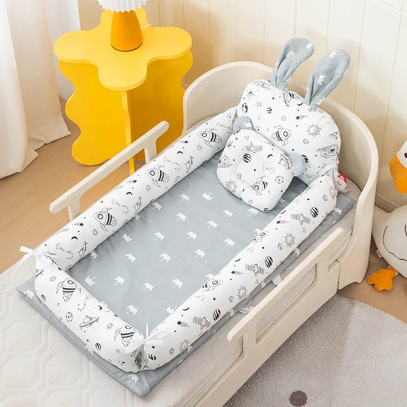 ‌ Moisés portátil para bebé de dibujos animados con diseño antipresión, colchoneta de viaje lavable para 0-3 años, reduce el escupir de partida - imagen 5