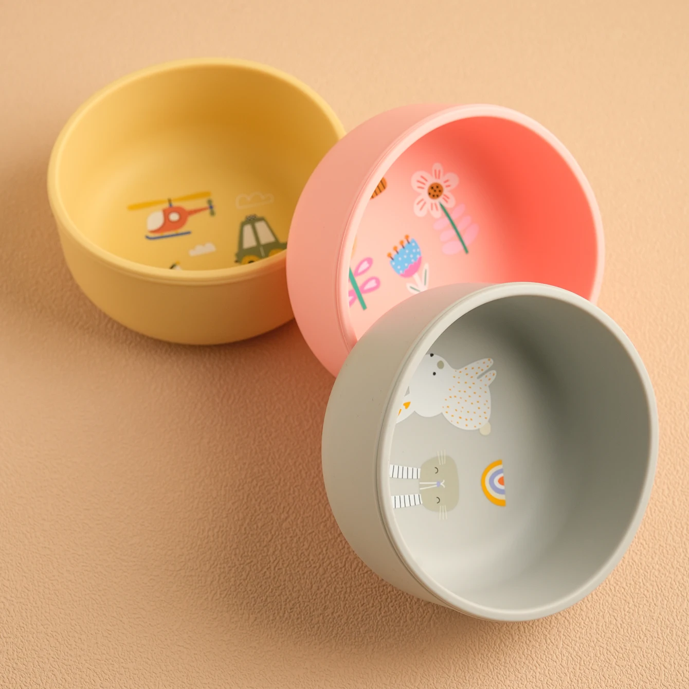 Cuenco de silicona para destete del bebé – Sin BPA apto lavavajillas - imagen 2