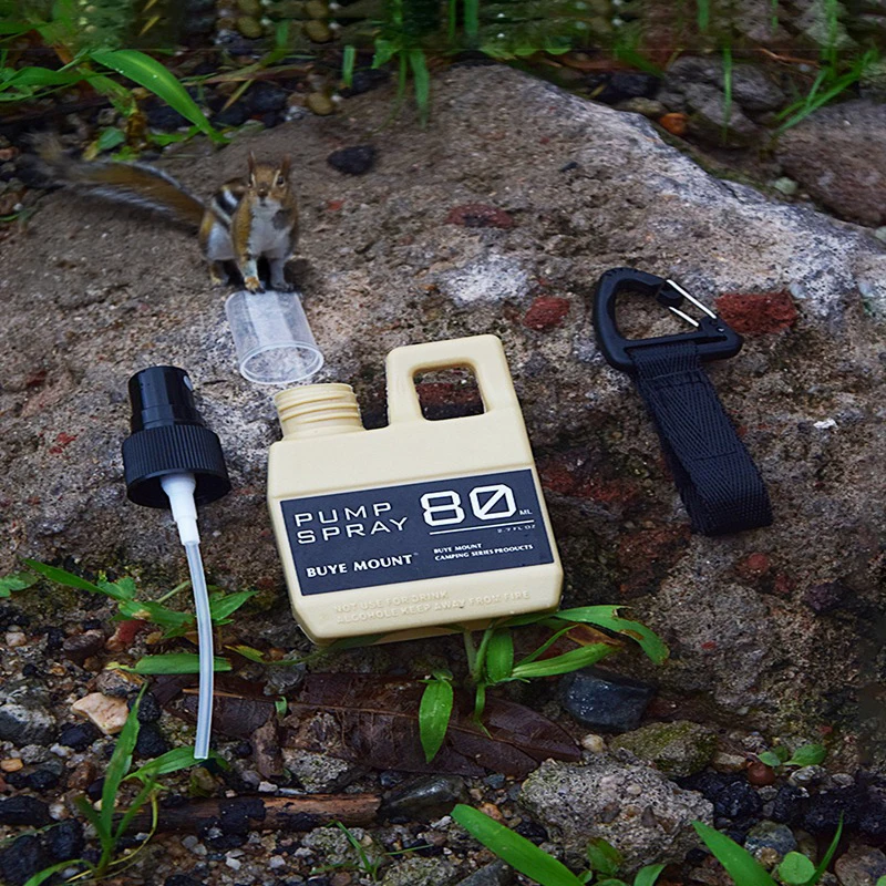 Botella pulverizadora con bomba para exteriores de 80Ml, botella tipo prensa, portátil, de viaje, con hebilla, pulverizador líquido embotellado para usos múltiples - imagen 4