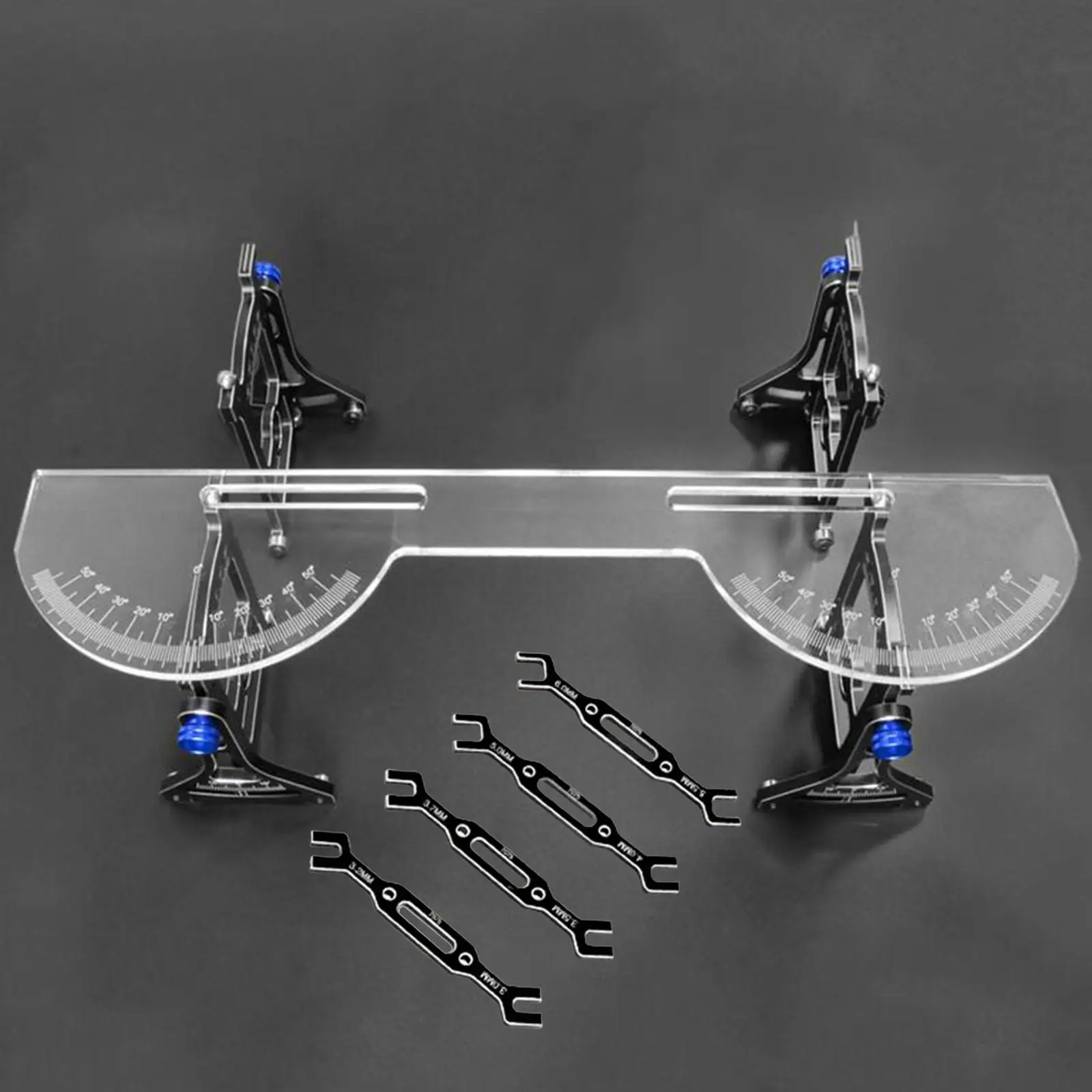 RC Car Camber Gauge Universal Aluminum Alloy High Performance RC Set up System 1/10 RC Car Set up Tool Measurement Ruler Tool