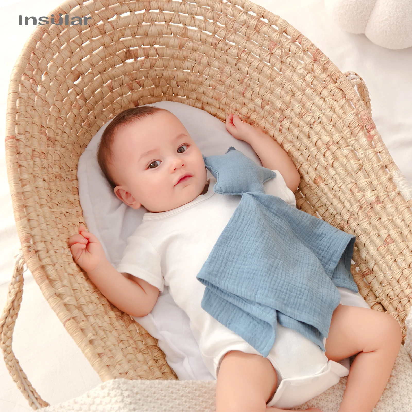 Chupete Insular para bebé, toalla tranquilizadora, babero, muñeca suave, mordedor, comodidad para dormir, lactancia, manta para abrazar, Juguetes - imagen 5