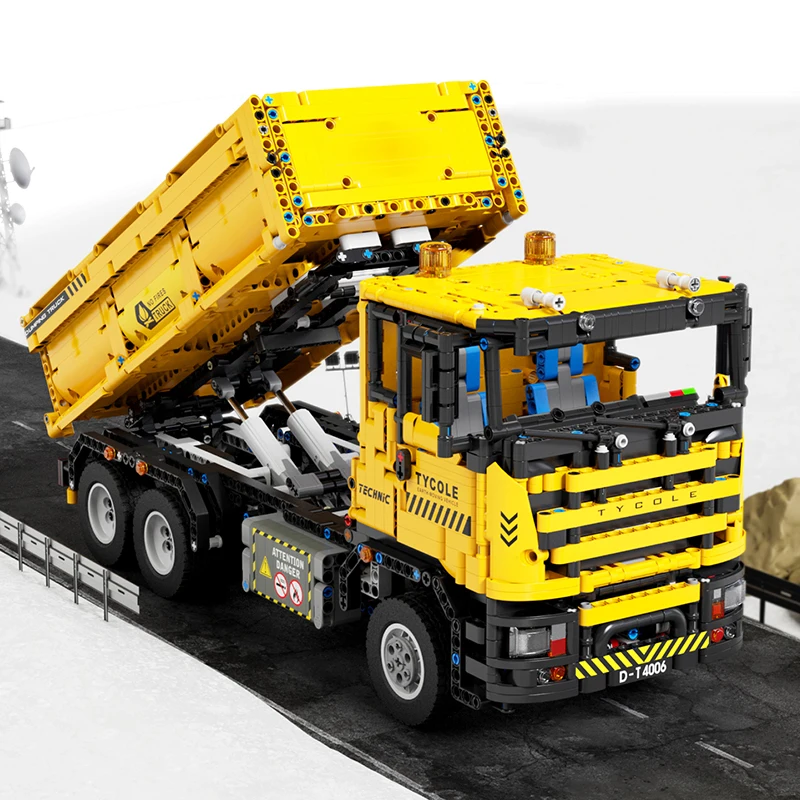 Vehículo de bloques de construcción de ingeniería RC, Bulldozer, vehículo terrestre, ingeniería urbana, modelo de coche, tecnología, ladrillos, juguetes para niños, regalo - imagen 3