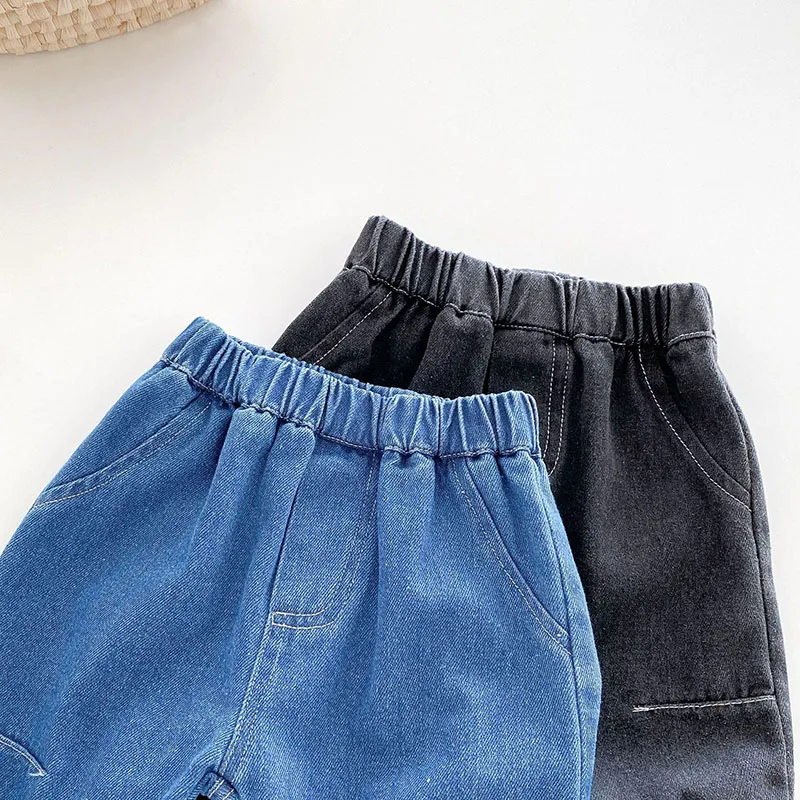 Vaqueros para niños y niñas – Azul clásico confortabl - imagen 3