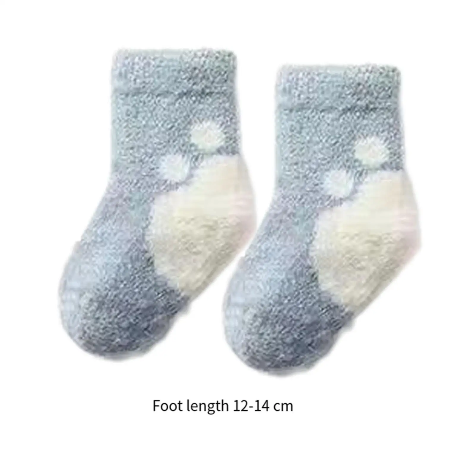 Baby Socks Fuzzy Winter Non Slip Grip Plush Socks for Newborn Children Outdoor