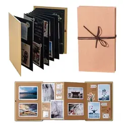 Álbum de fotos acordeón para bebé en papel kraft – Libro recuerdos