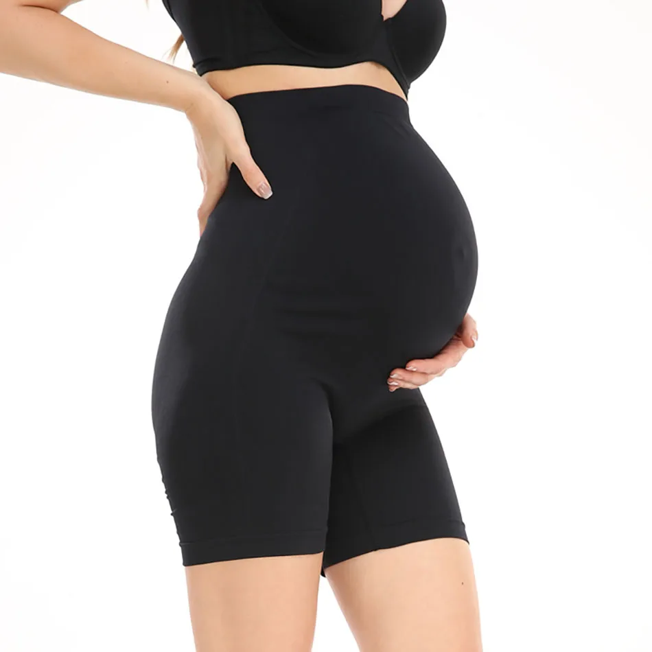 3 unids/pack mujer embarazada Braga pantalón de protección sin costuras Anti rozaduras debajo de los pantalones soporte del vientre bragas de maternidad ropa interior de cintura alta - imagen 3