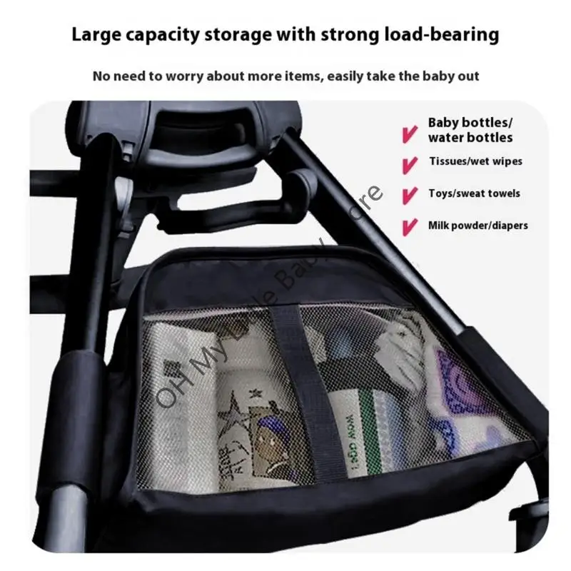 M76C Multi -funcional Bolsas almacenamiento Diseño impermeable Instalación rápida Anti slip Baby Gear Organizador - imagen 3