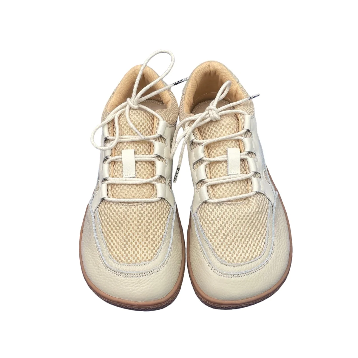 Tipsietoes, nuevas zapatillas de deporte descalzas de cuero genuino + pestañas para mujeres y hombres, suela plana suave sin caída, puntera más ancha, peso ligero Flexible - imagen 2