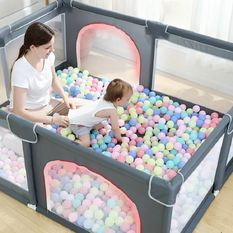 IMBABY, tamaño de 150x180CM con espuma, valla grande para niños, valla de seguridad para bebés, valla para bebés, parque infantil - imagen 3