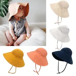 Gorro de playa infantil lino algodón – Protección solar unisex