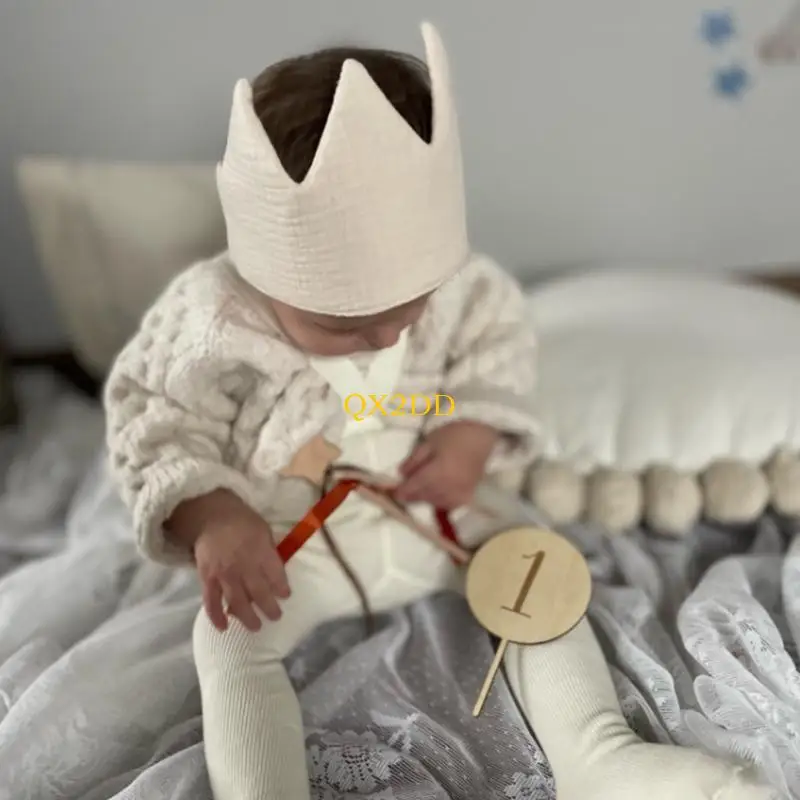 Sombrero cumpleaños bebé con aro ajustable – Accesorio fotográfico - imagen 4