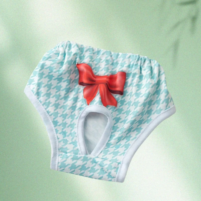 Pañal lavable para perros y mujeres, ropa interior corta con estampado bonito, bragas reutilizables para mascotas, pantalones sanitarios - imagen 5