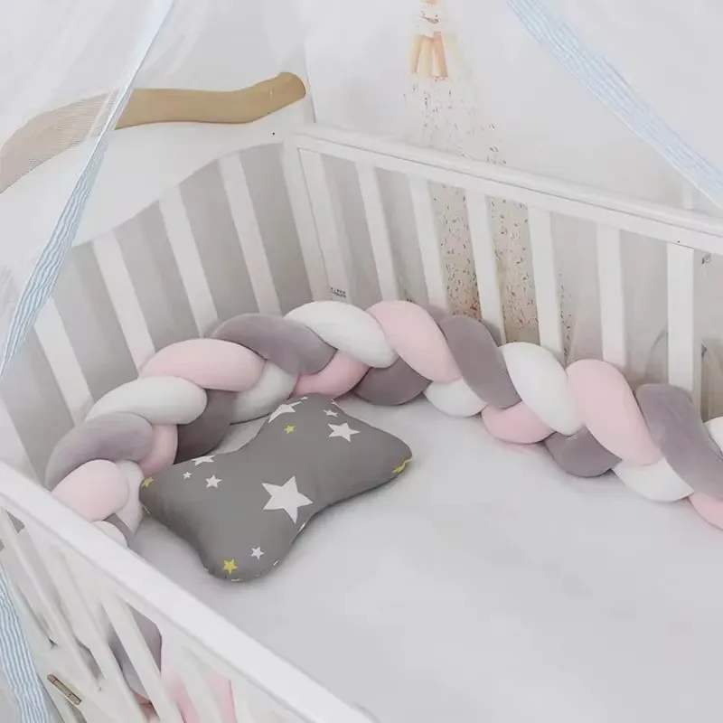 Protector de cuna con nudo trenzado para bebé recién nacido - imagen 2
