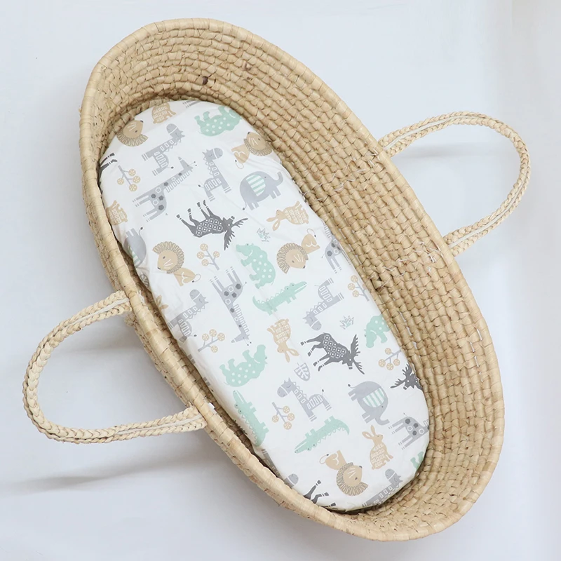 Sábana ajustable de algodón para bebé de 82x41cm, funda de colchón suave y transpirable para recién nacido, funda para cambiador de 32x16 pulgadas para niño y niña