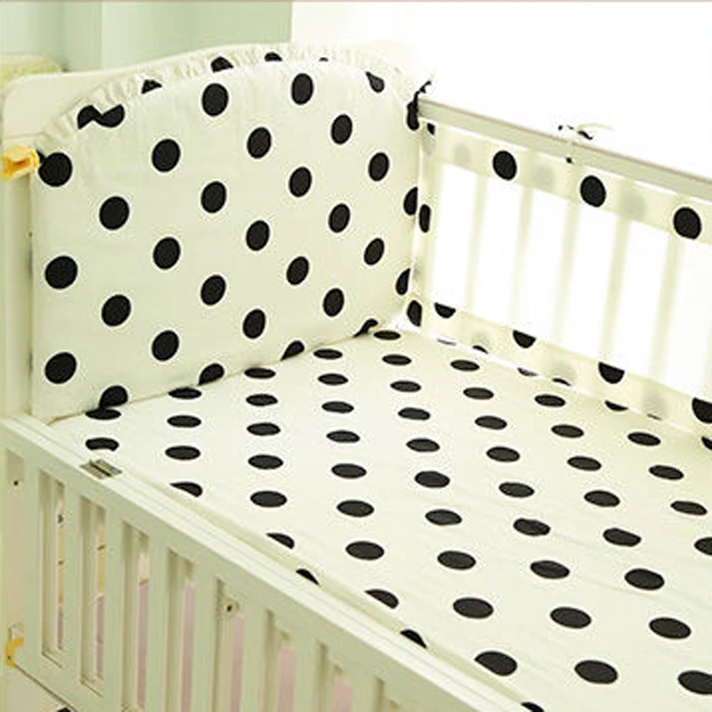 Juego de sábanas envolventes para cuna de verano, ropa de cama de algodón puro para niños, valla de cama lavable extraíble envolvente para cuna anticolisión - imagen 4