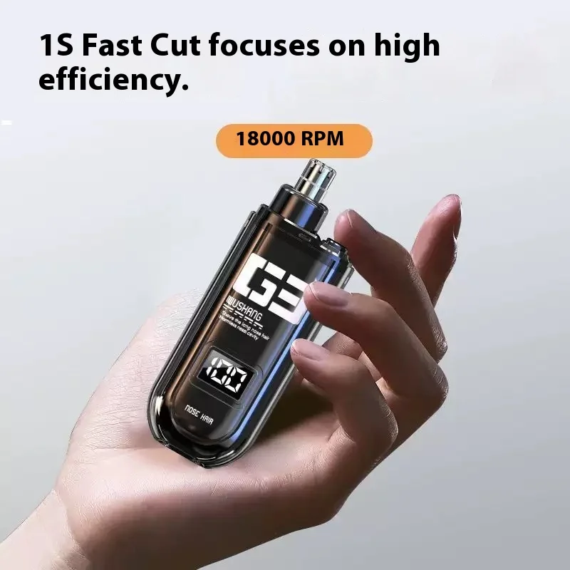 Recortador de pelo de nariz y orejas con carga eléctrica para hombre, recortador de pelo de nariz eléctrico portátil, Mini diseño compacto, carga rápida - imagen 5