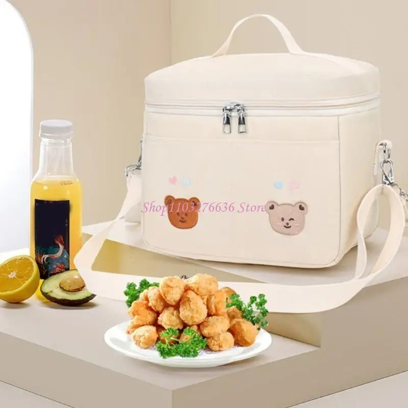 R6FD Mom Bag Travel Termal Bolsas almacenamiento alimentos Bordado BOTO CROSSBOLY HOMBO BOTELLA BOTELLA Muñeca Organizador - imagen 4