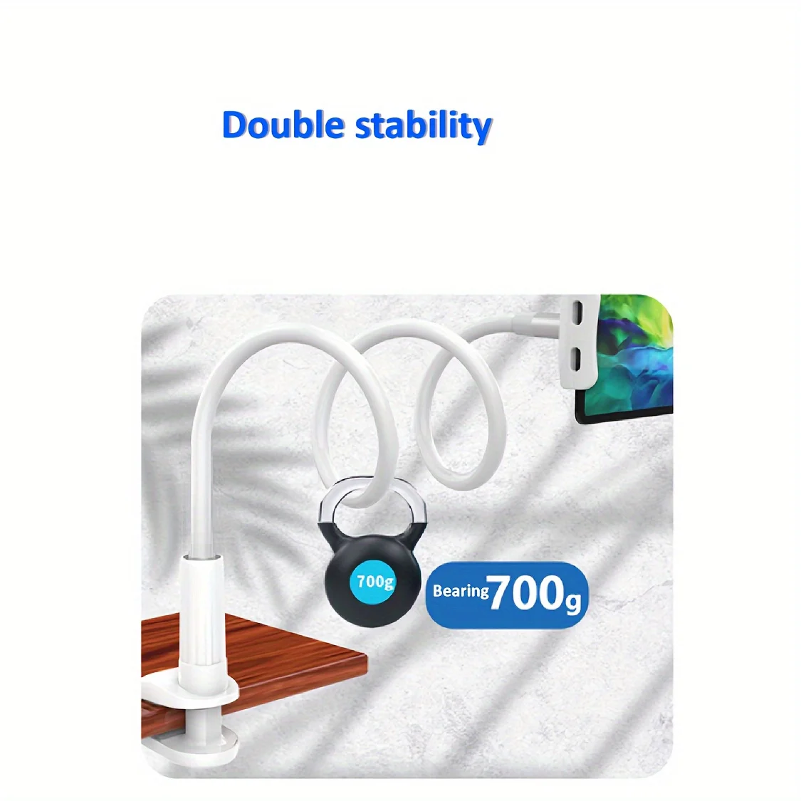 Soporte de cuello para tablet y móvil – Brazo flexible pivotante - imagen 5