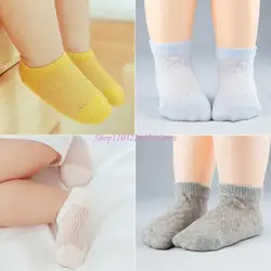 Calcetines tobilleros de algodón para bebé – Malla fina unisex