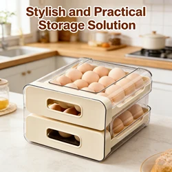 Organizador de huevos para frigorífico – 2 niveles y 40 compartimentos
