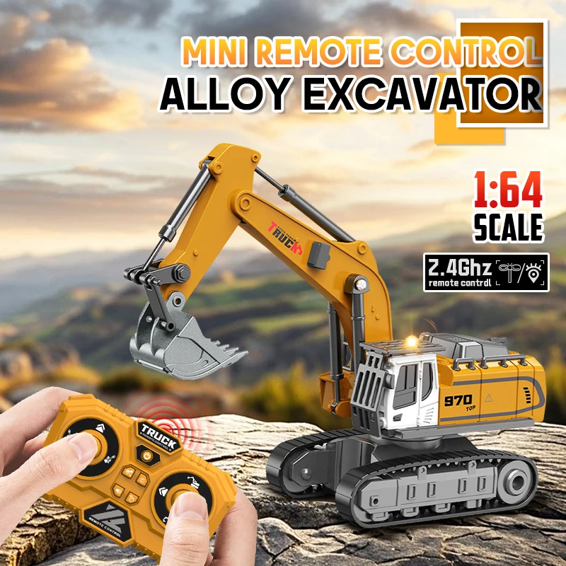 Excavadora juguete RC con luz y sonido para niños - imagen 5