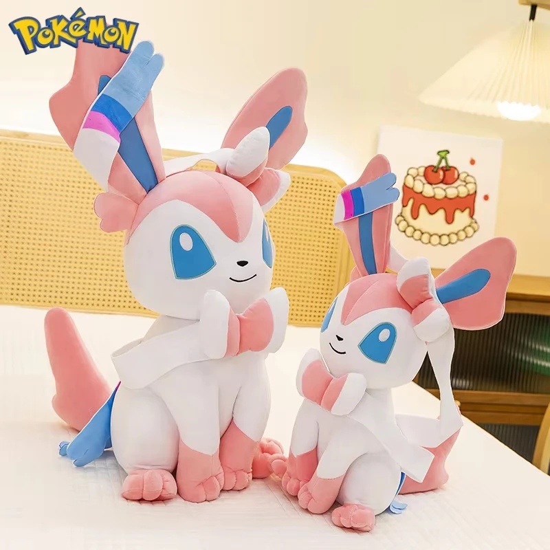 Pokemon Sylveon Peluche Sentado de Anime – Suave Cojín para Regalo - imagen 5