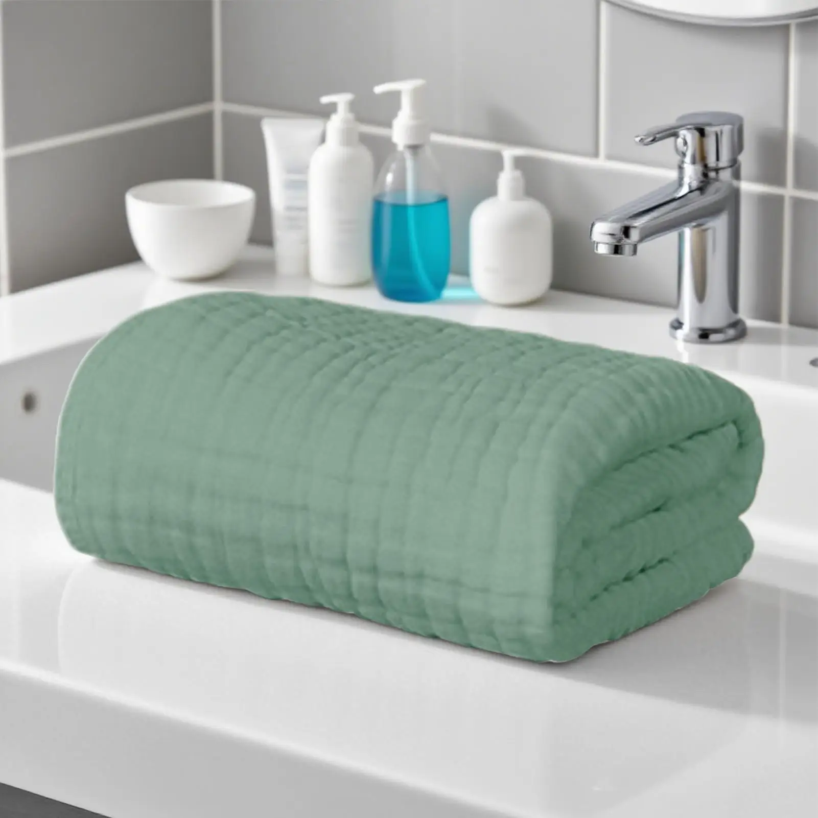 Toallas con capucha para bebé, toallas de algodón de 35X35 pulgadas, albornoz de secado rápido para baño, ducha, viaje en la playa, guardería en casa - imagen 3