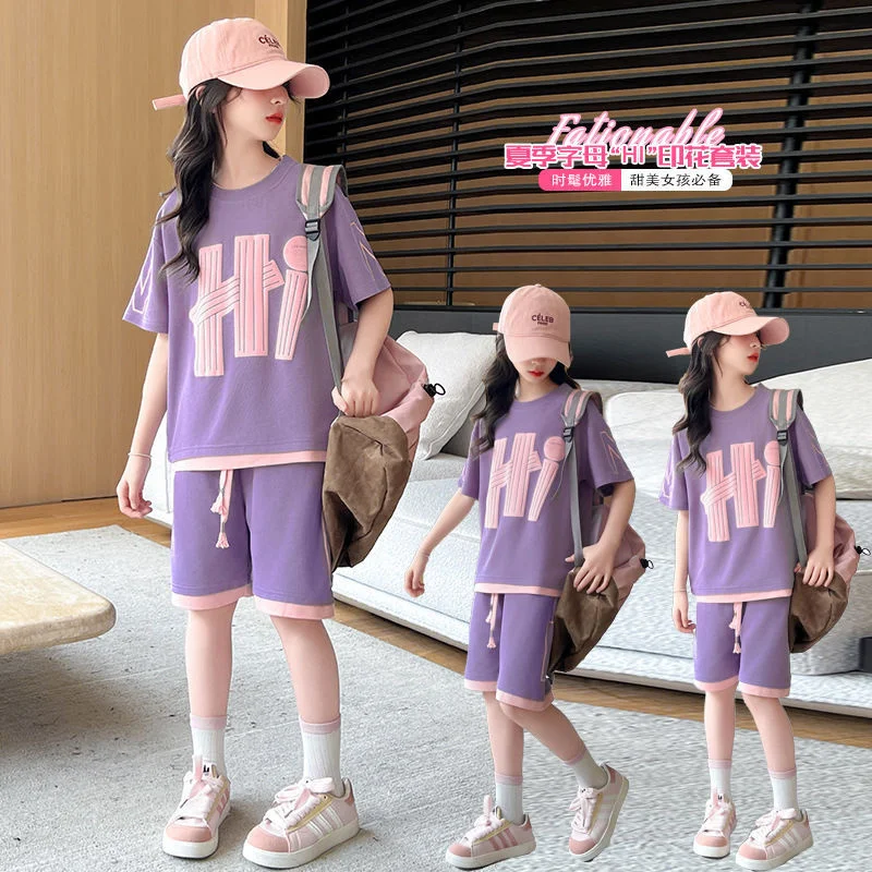 Conjuntos de verano para niñas: camisetas manga corta y pantalones cortos - imagen 4