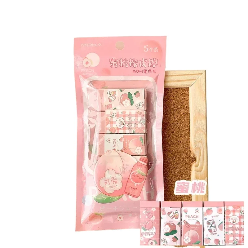 Borrador de dibujos animados de 5 uds., borrador de animales para estudiantes, suministros escolares para niños, regalos, premio Priz para niños, útiles escolares para niños - imagen 4