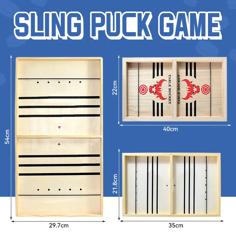 Fast Sling Puck Game Paced, mesa de madera, juegos de Hockey, juegos de ajedrez interactivos para niños y adultos, juego de mesa de batalla de escritorio - imagen 4