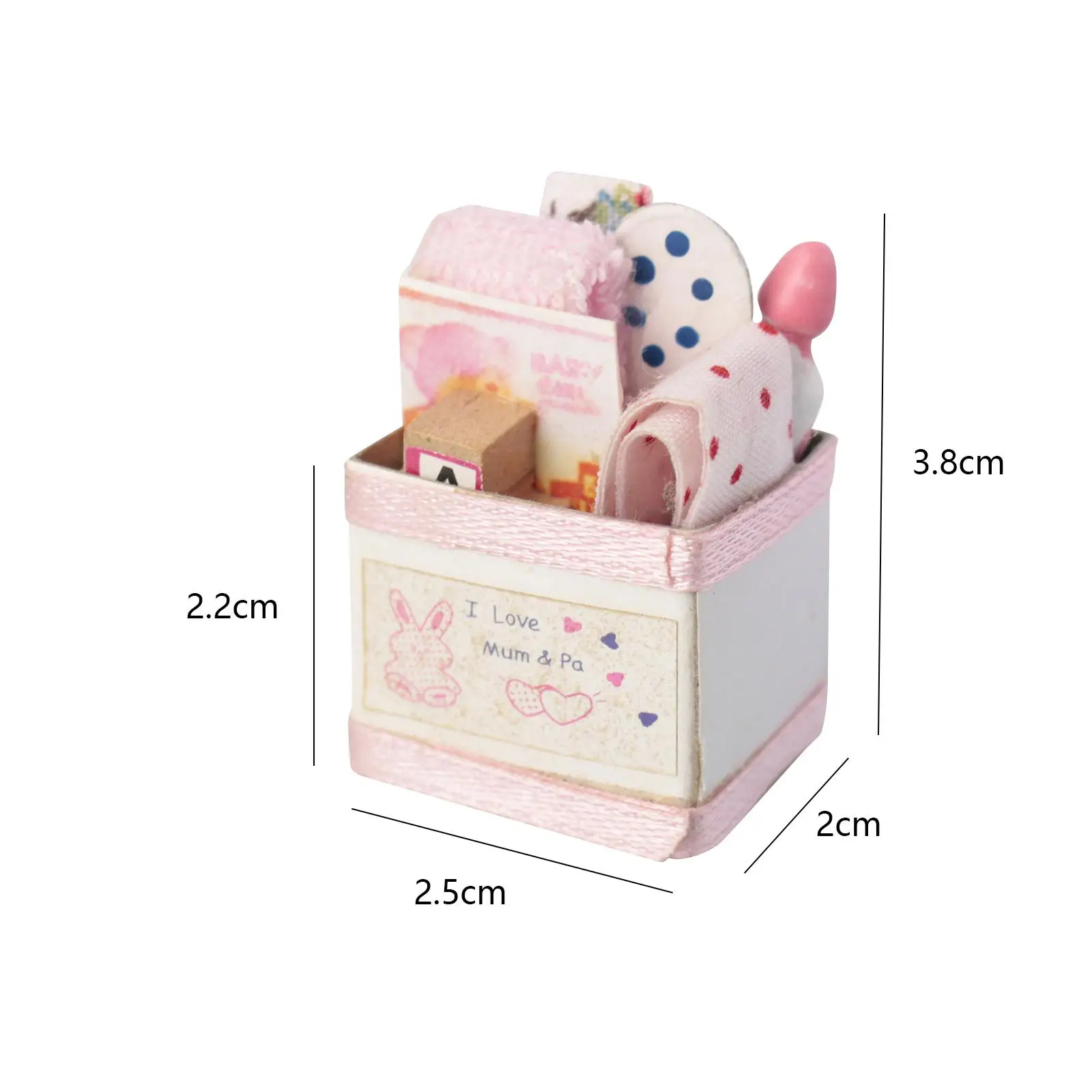 Dollhouse Miniature Toy Box, Playset Box for 1:12 Scale Dollhouse