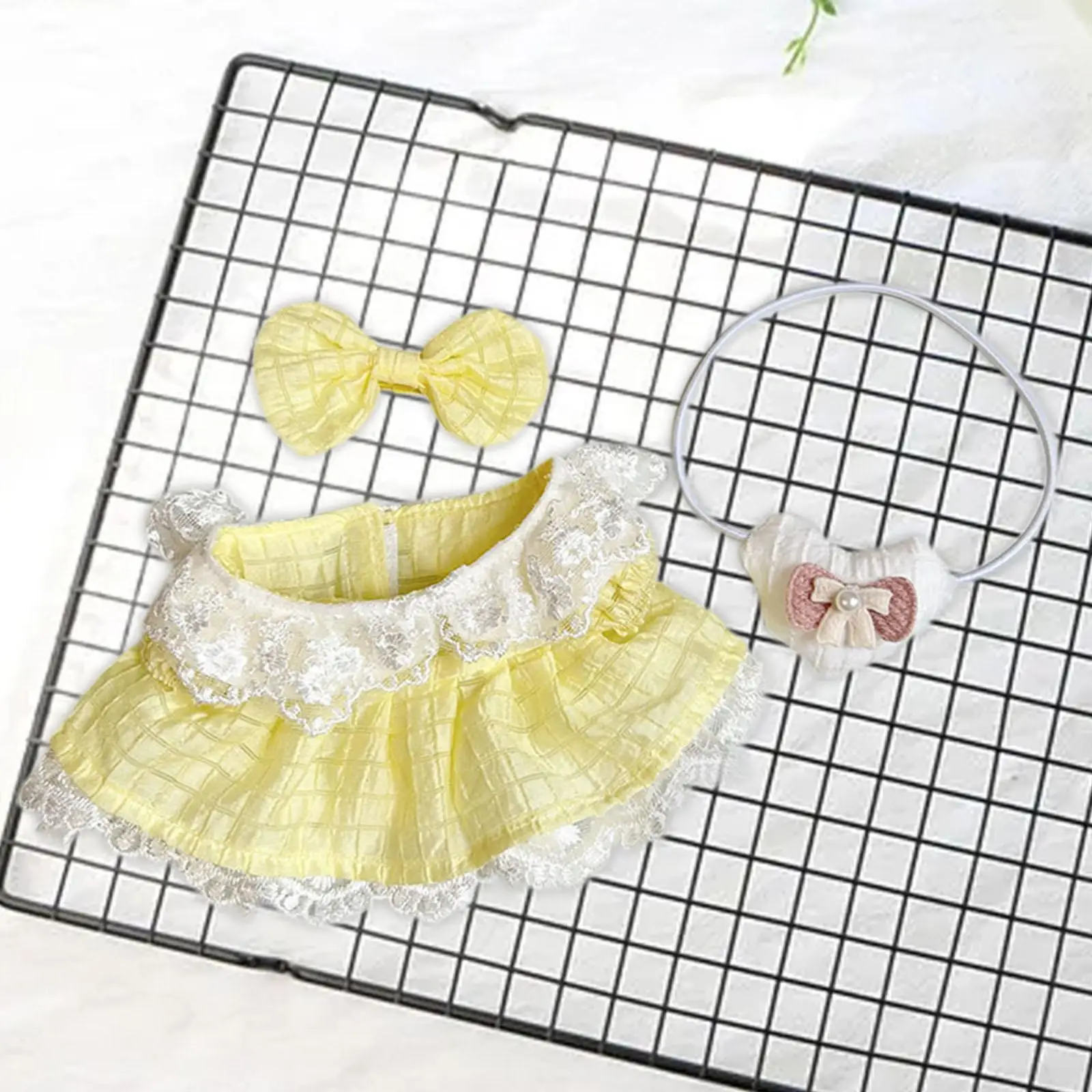 3x Dolls Dress Accessories Handmade Clothes for 15cm Plush Duck Doll Girls Dolls Dress up Halloween Gifts Thanksgiving Gifts