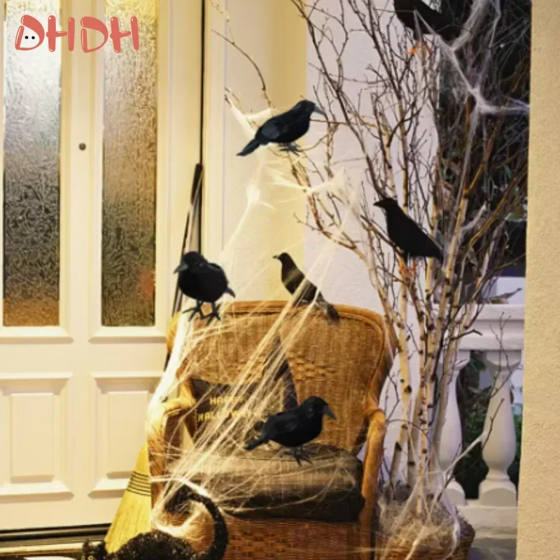 Cuervo decorativo negro para Halloween infantil - imagen 4