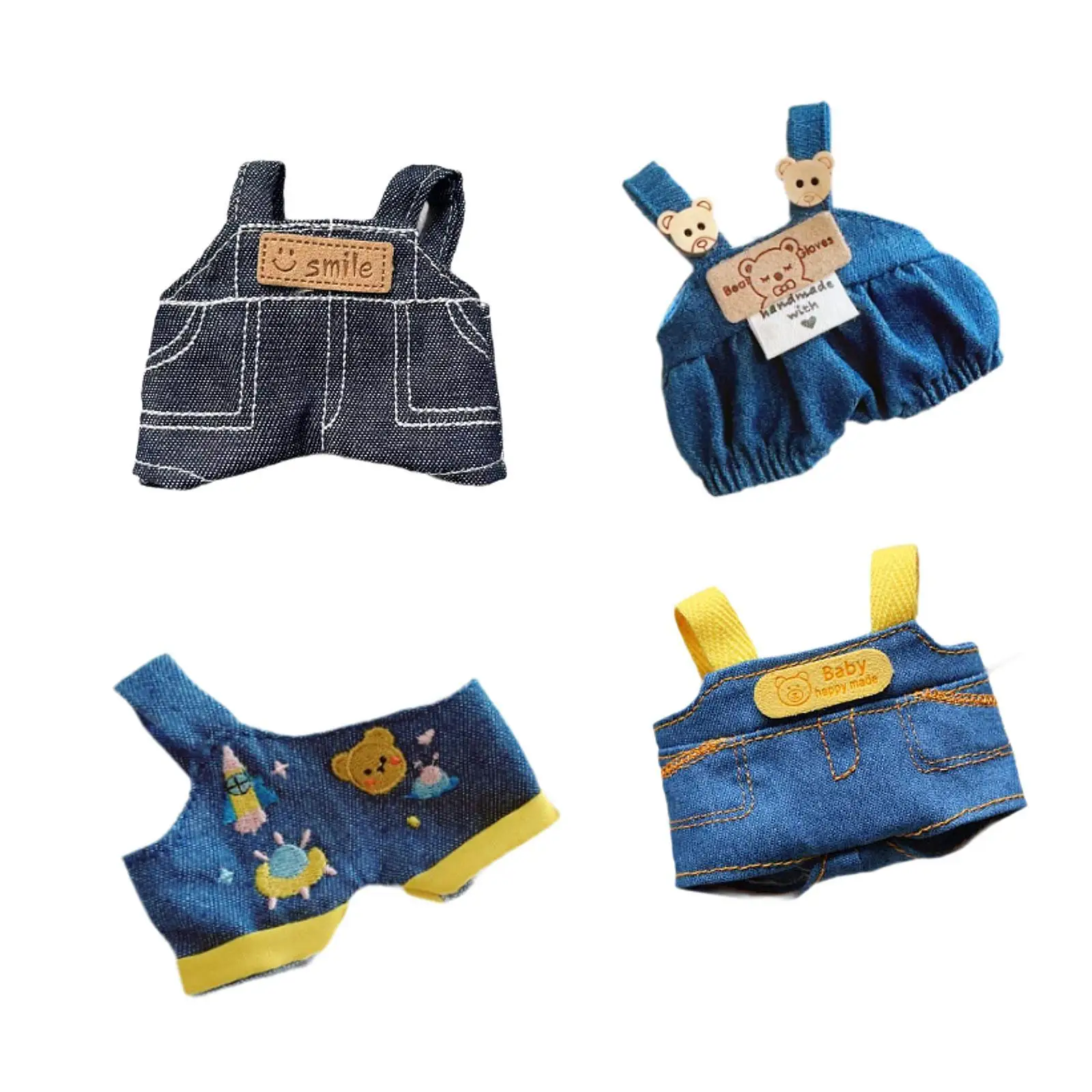 Plush Doll Suspender Coordination Photo Props Fashion Costumes Clothing Educational DIY Make Your Own Dolls for 15cm 17cm Dolls