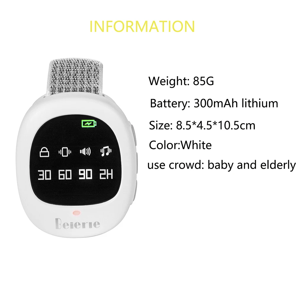 Wee alarma de enuresis inalámbrica con vibración y luz flash - imagen 5