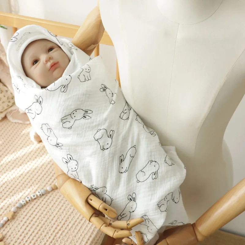 Mantas suaves para bebé recién nacido, ropa de cama de algodón con dibujos animados para las cuatro estaciones, 100x100cm - imagen 5